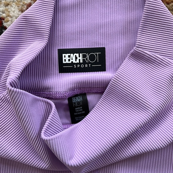 Beach Riot Lavender Ribbed Leggings - Picture 4 of 9